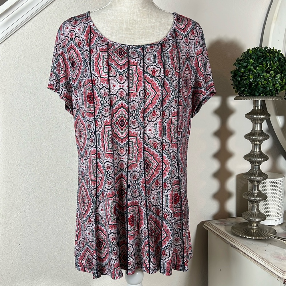 Roz & Ali XL Mixed Pattern Blouse